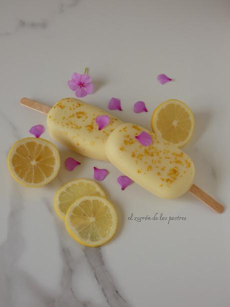 Polos de Limón y Chocolate Blanco