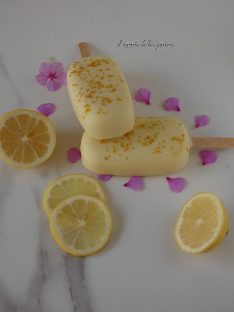 Polos de Limón y Chocolate Blanco
