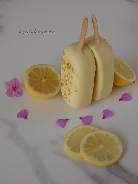 Polos de Limón y Chocolate Blanco