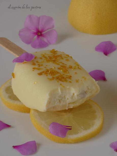 Polos de Limón y Chocolate Blanco