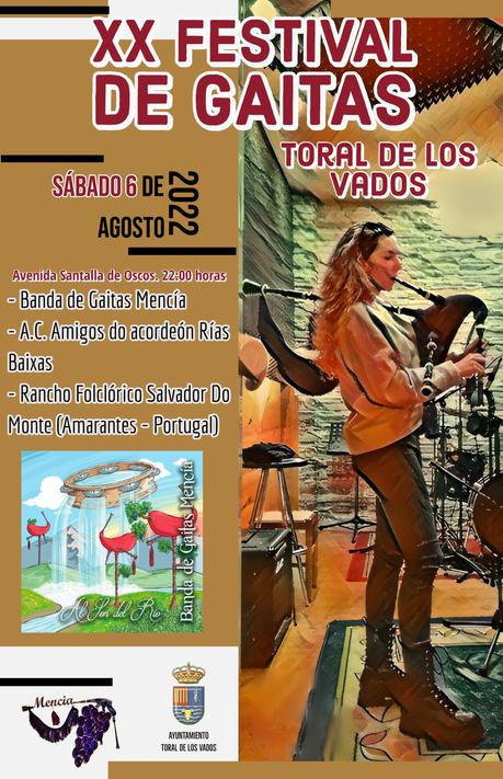 Toral de los Vados recibe en agosto la XX edición del Festival de gaitas 2 Toral de los Vados recibe en agosto la XX edición del Festival de gaitas 2