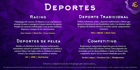 Guía de los principales géneros y subgéneros de los videojuegos, por Elena Fever Guía de los principales géneros y subgéneros de los videojuegos, por Elena Fever