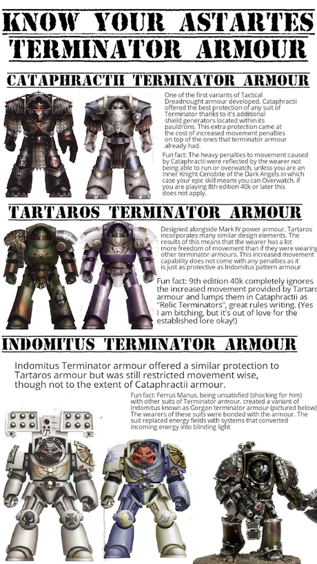 Sobre armaduras de Exterminador, un par de imágenes