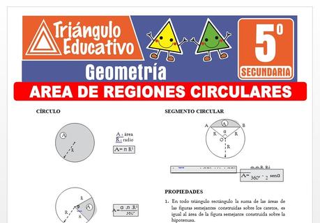 Área de Regiones Circulares para Quinto de Secundaria Área de Regiones Circulares para Quinto de Secundaria