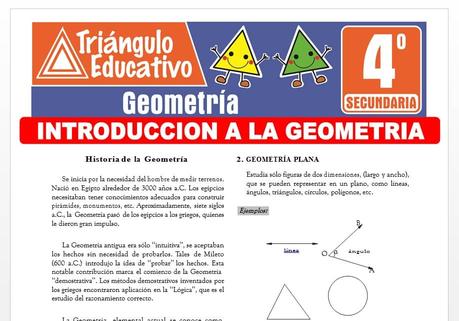 Introducción a la Geometría para Cuarto de Secundaria Introducción a la Geometría para Cuarto de Secundaria