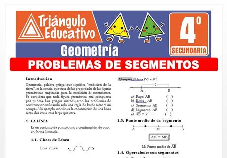 Problemas de Segmentos para Cuarto de Secundaria