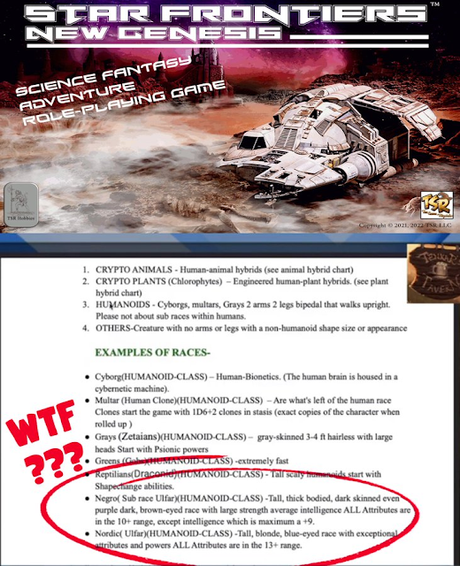 Se filtra el playtest de Star Frontiers: New Genesis y esta lleno de basura racista Se filtra el playtest de Star Frontiers: New Genesis y esta lleno de basura racista