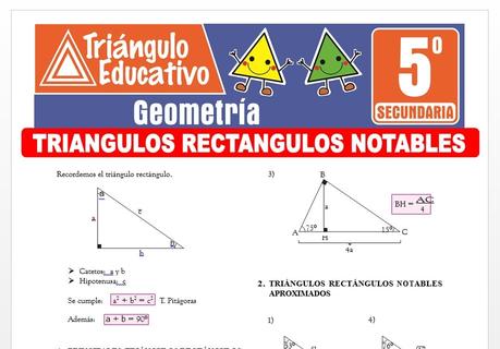 Triángulos Rectángulos Notables para Quinto de Secundaria