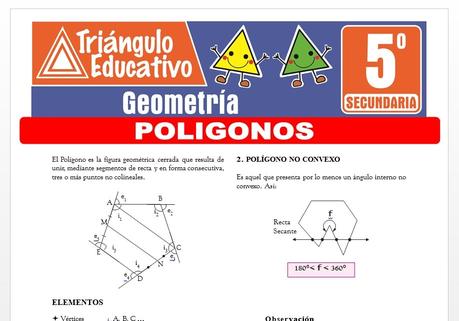 Problemas de Polígonos para Quinto de Secundaria Problemas de Polígonos para Quinto de Secundaria