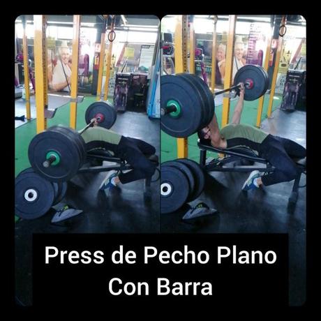 Mejores Ejercicios para pectorales-Press de pecho plano con barra