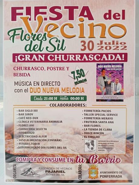 Flores del Sil celebra la Fiesta del Vecino el próximo 30 de julio con una gran churrascada 1