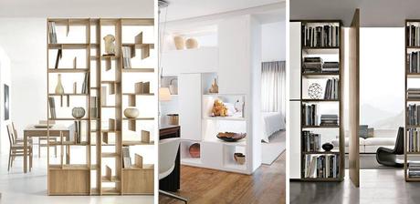 Estanterías para dividir espacios blog Valeria Bonomi Interiorista