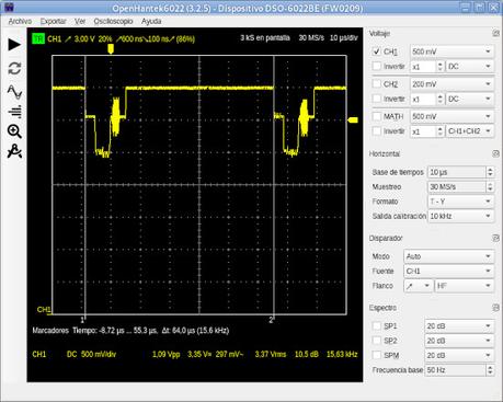 Osciloscopio Hantek 6022BE