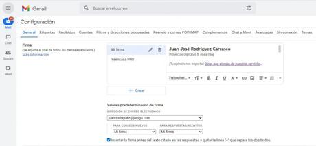 Cómo poner firma en Gmail