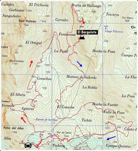 La Techera-La Mortera la Robla-El Bargolete-La Mortera'l Teixu