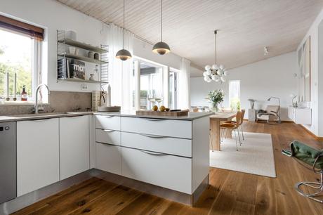 delikatissen wood ceiling techo de madera scandi style scandi home salón escandi interior de madera estilo nórdico estilo escandinavo casa sueca Casa de madera bleached wood ceiling 