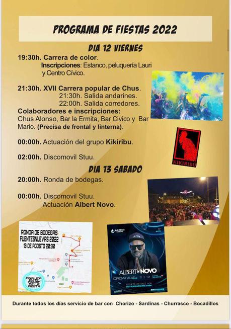 Grandes fiestas en Fuentesnuevas 2022 en honor a La Asunción y San Roque 1
