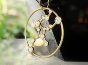 Constelación zodiacal Virgo diamantes