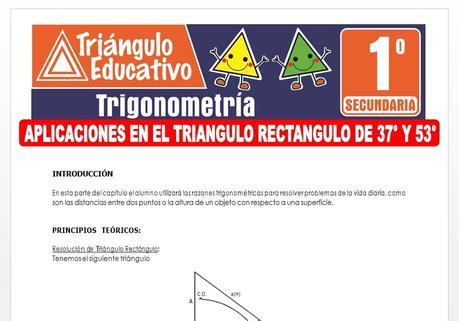 Aplicaciones en el Triángulo Rectángulo de 37° y 53° para Primero de Secundaria