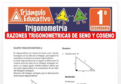 Razones trigonométricas de Seno y Coseno para Primero de Secundaria