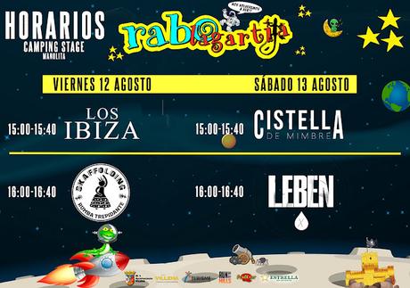 Horarios Festival Rabolagartija 2022