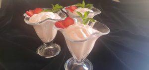 mousse de fresas sin azúcar