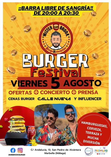 Mr Brook Burger presenta el primer»Burger Festival» en Marbella