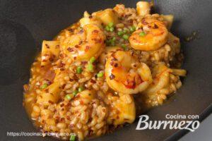arroz meloso con gambas y sepia de burruezo