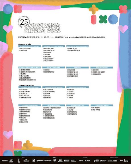 Horarios Sonorama Ribera 2022 Horarios Sonorama Ribera 2022