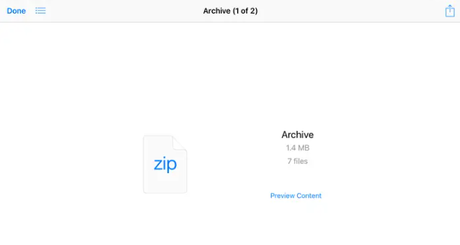 Cómo abrir archivos zip en un iPad 