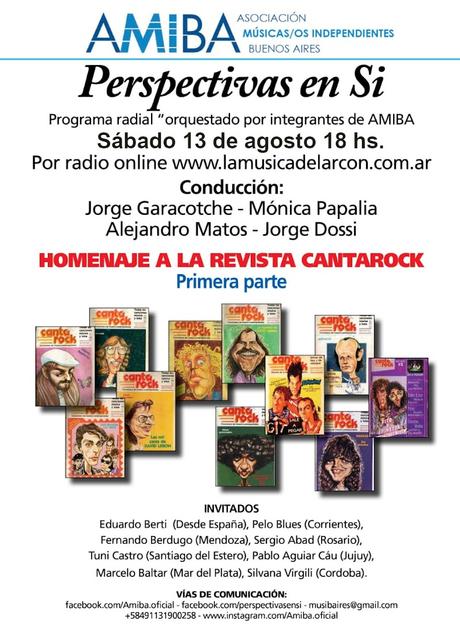 Emisiones Especiales de Perspectivas en Si  (Programa Radial de AMIBA): Revista Cantarock