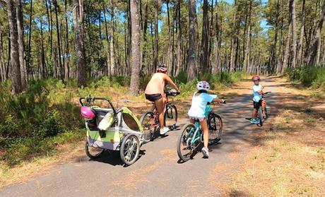 Viajar a Las Landas con niños y en bicicleta