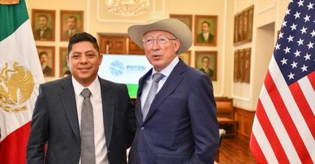 Acuerdan Embajada de Estados Unidos y Gobierno de San Luis Potosí colaboración institucional