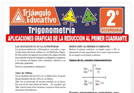 Aplicaciones Gráficas de la Reducción al Primer Cuadrante para Segundo de Secundaria