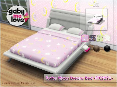 Sailor Moon Dreams bed for The Sims 4 Download / Descargar Sims 4 CC | Furnishing: Sailor Moon Dreams Bed ─ Fix 2021 ─
