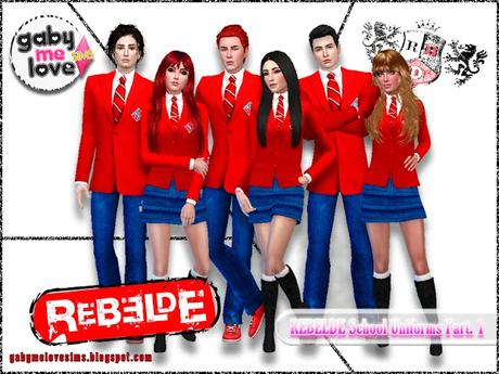 Sims 4 CC | Clothing: REBELDE, Elite Way School Uniforms, Part. 1 | Mexican, RBD, Uniformes Escolares, Uniforme, Escolar, Escuela, Serie, TV, Set, Woman, Man, Women, Men, Teen, download, descargar, free, Gabymelove Sims, Mod, Mia, Colucci, Anahi, RBD, Roberta, Pardo, Dulce María, Poncho, Alfonso, Herrera, Miguel, Arango, Diego, Bustamante, Netflix, Televisa, Chris Morena, Way, Christopher, Uckerman, Giovanny, Christian Chávez