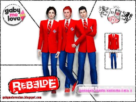 Sims 4 CC | Clothing: REBELDE, Elite Way School Uniforms, Part. 1 | Mexican, RBD, Uniformes Escolares, Uniforme, Escolar, Escuela, Serie, TV, Set, Woman, Man, Women, Men, Teen, download, descargar, free, Gabymelove Sims, Mod, Mia, Colucci, Anahi, RBD, Roberta, Pardo, Dulce María, Poncho, Alfonso, Herrera, Miguel, Arango, Diego, Bustamante, Netflix, Televisa, Chris Morena, Way, Christopher, Uckerman, Giovanny, Christian Chávez