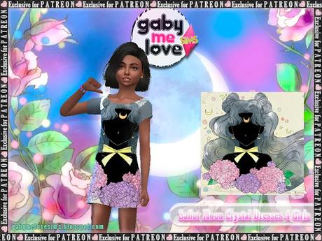 Sims 4 CC | Clothing: Sailor Moon Crystal Dresses for Girls - PATREON VERSION | Tuxedo Mask, Neo Queen Serenity, Lady Serenity, Black Lady, Luna Humana, Luna, Artemis y Diana | Download, Descargar, Gratis, Free, Custom Content, Contenido Personalizado, Mod, Vestido, Para Niñas