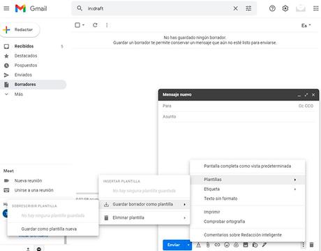 Cómo crear una plantilla de correo en Gmail