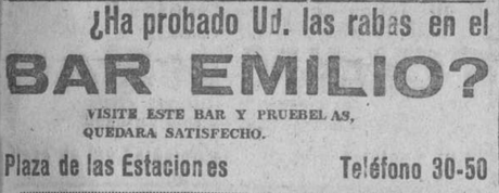 1956:¿Ha probado Ud. las rabas del Bar Emilio?