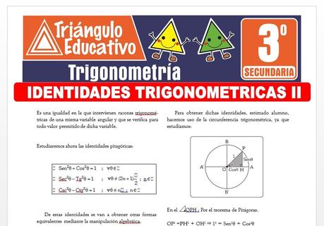 Identidades Trigonométricas II para Tercero de Secundaria