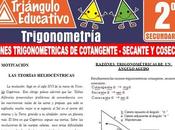 Razones Trigonométricas Cotangente Secante Cosecante para Segundo Secundaria