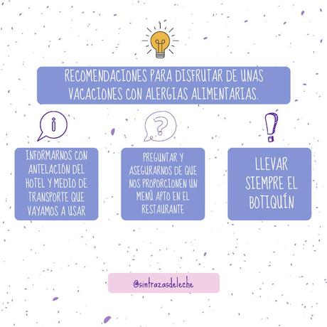 Recomendaciones para vacaciones con alergias alimentarias Recomendaciones para vacaciones con alergias alimentarias