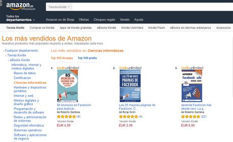 Top 2 ebooks más descargados en Amazon - Las 25 mejores páginas de Facebook