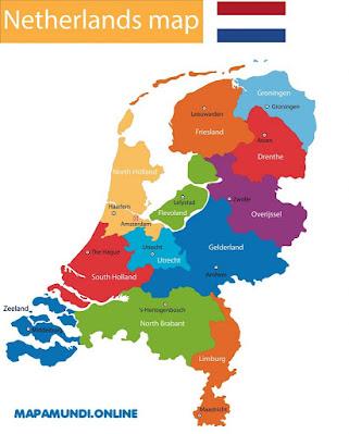 Mapa de Países Bajos