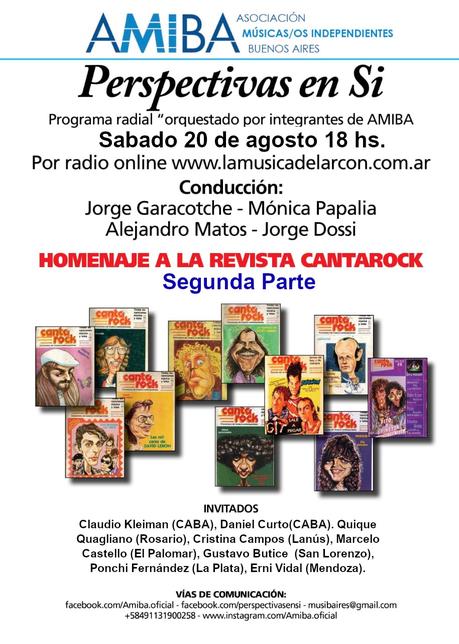 2º Episodio de las Emisiones Especiales de Perspectivas en Si  (Programa Radial de AMIBA): Revista Cantarock