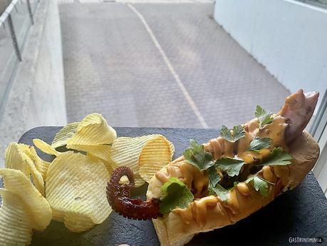 Roll de pulpo con “mayonesa a feira”