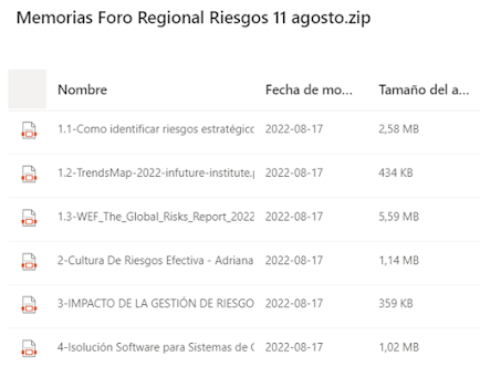 Presentaciones y grabación del Foro Regional sobre Impacto de la Gestión de Riesgos