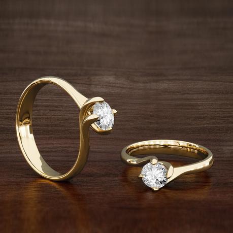 Santorini -  Anillo de Compromiso Diamante Lab. 0,70 ct