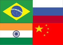 Bandera de Brasil, Rusia, India y China